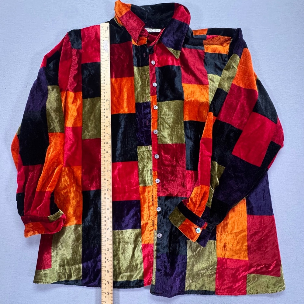 White Stag Vibrant Patchwork Button Down Shirt - image 2